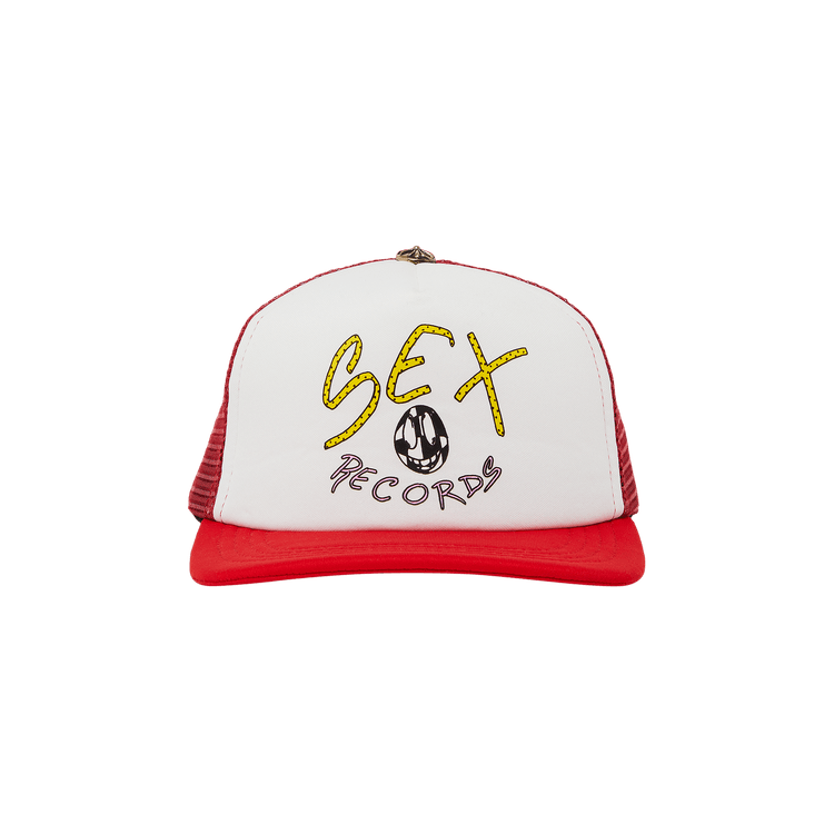 Chrome Hearts Sex Records Trucker Hat 'White/Red'