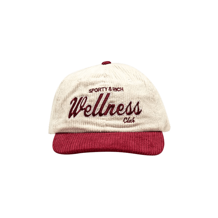 Sporty & Rich Wellness Club Corduroy Hat 'Merlot'