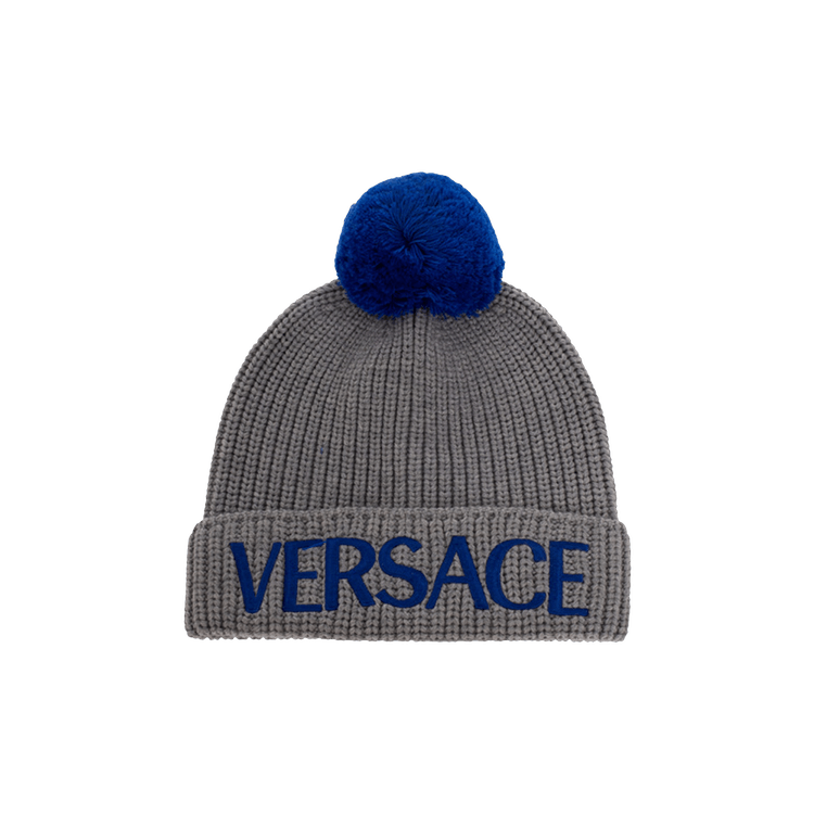 Versace Pompom Beanie 'Grey/Blue'