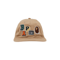 BAPE Multi Fonts Patch Panel Cap 'Beige'